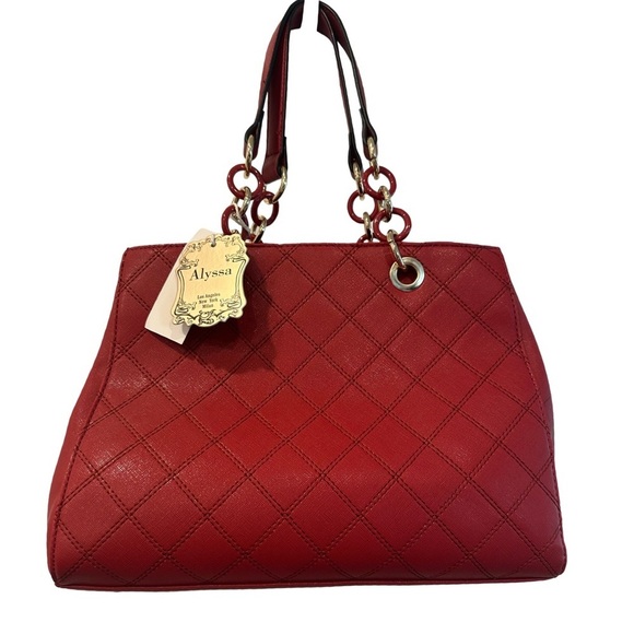 Mia K Farrow Handbags - Mia K Farrow Alyssa Women's leather vintage Red Medium Purse NWT